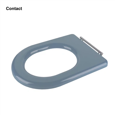 D-образное сиденье для унитаза, серое